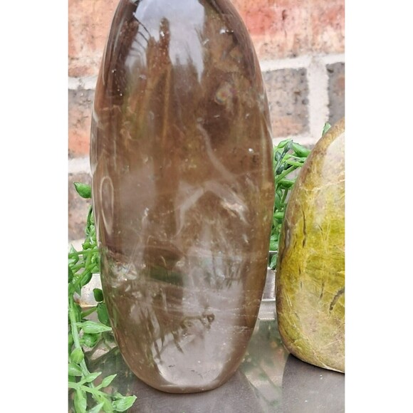 Smoky Quartz Green Opal Tower Set Protecting and Calming Crystal Set - Picture 12 of 13